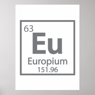 Affiche Europium - Europe Science Periodic Design