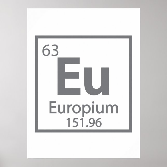 Affiche Europium - Europe Science Periodic Design (Devant)