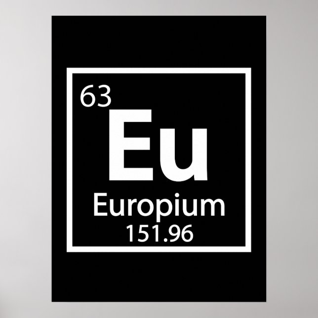 Affiche Europium - Europe Science Periodic Design (Devant)