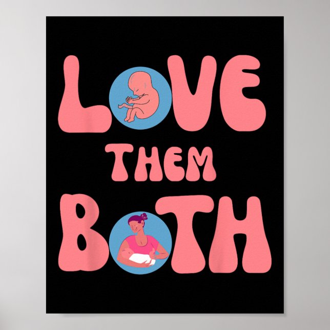 Affiche Eux deux, féministes pro-vie Rage féminisme (Devant)