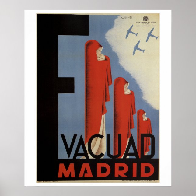 Affiche Évacuer Madrid (1937)_Poster de propagande (Devant)