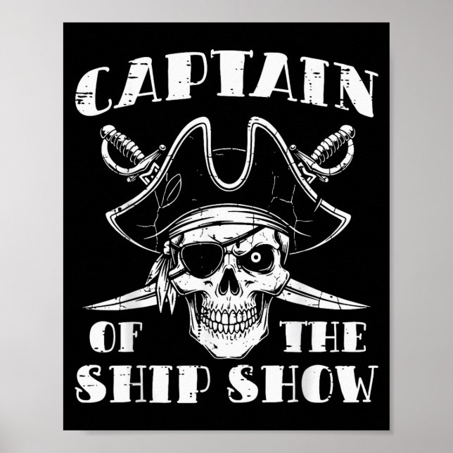 Affiche Évaluer le capitaine du spectacle de bateau humour (Devant)