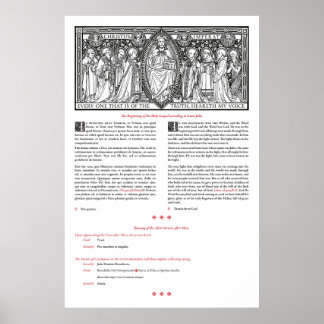 Affiche Evangile post-messe et bénédiction des Serveurs po