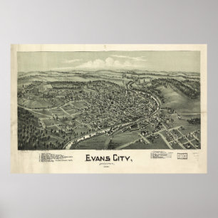Affiche Evans City, Pennsylvanie (1900)