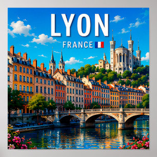 Affiche Évasion au patrimoine rive de Lyon France