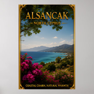 Affiche Évasion de la montagne maritime d'Alsancak Chypre
