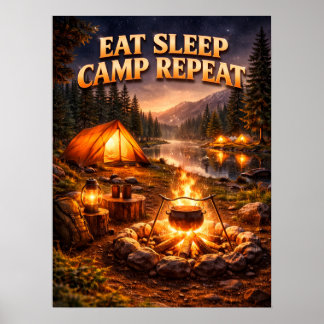 Affiche Évasion de nuit au feu de camp