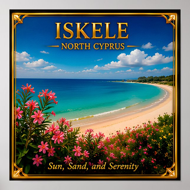 Affiche Évasion de plage d'Iskele Chypre du Nord Mémoire (Devant)