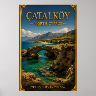 Affiche Évasion méditerranéenne de Catalkoy Chypre du Nord