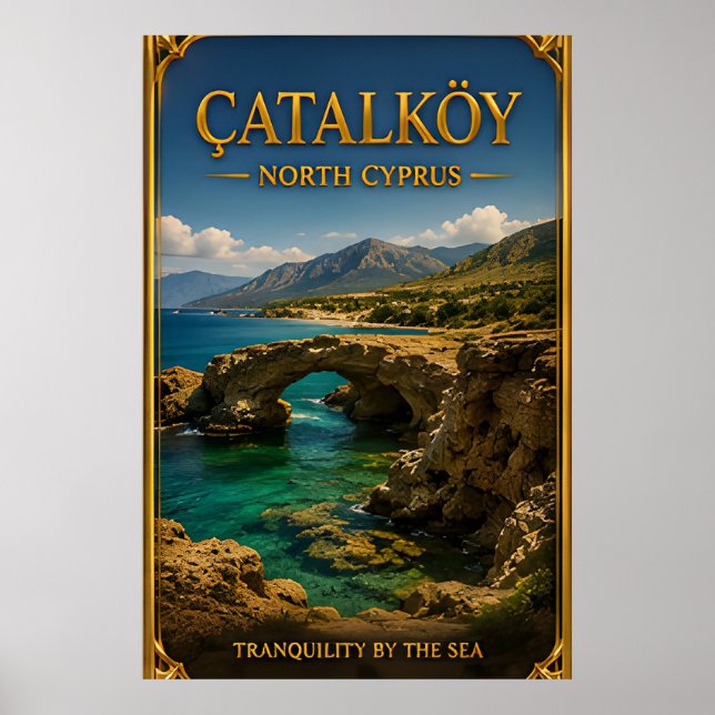 Affiche Évasion méditerranéenne de Catalkoy Chypre du Nord (Devant)