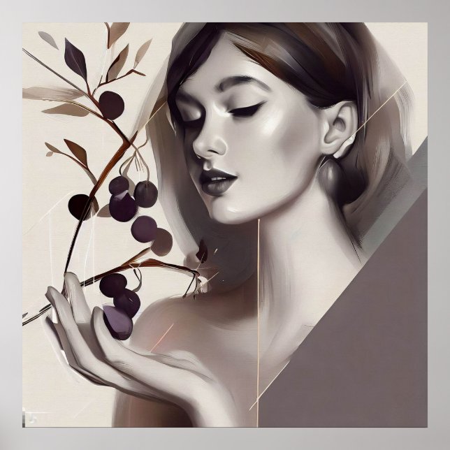 Affiche Eve et le fruit interdit, Woman Modern Wall (Devant)