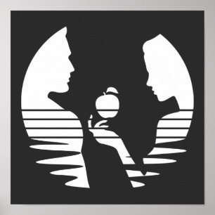 Affiche Eve Met Une Pomme À Adam, Version Blanche 2/3