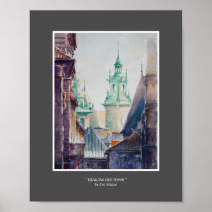 Affiche EVE Peint Cracovie, Pologne Vieille Ville