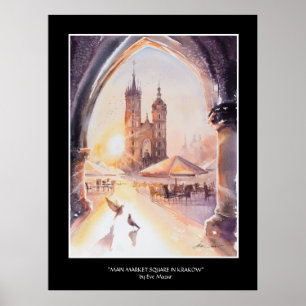 Affiche EVE Peint Cracovie Vieille Ville