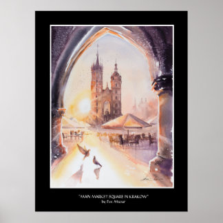 Affiche EVE Peint Cracovie Vieille Ville