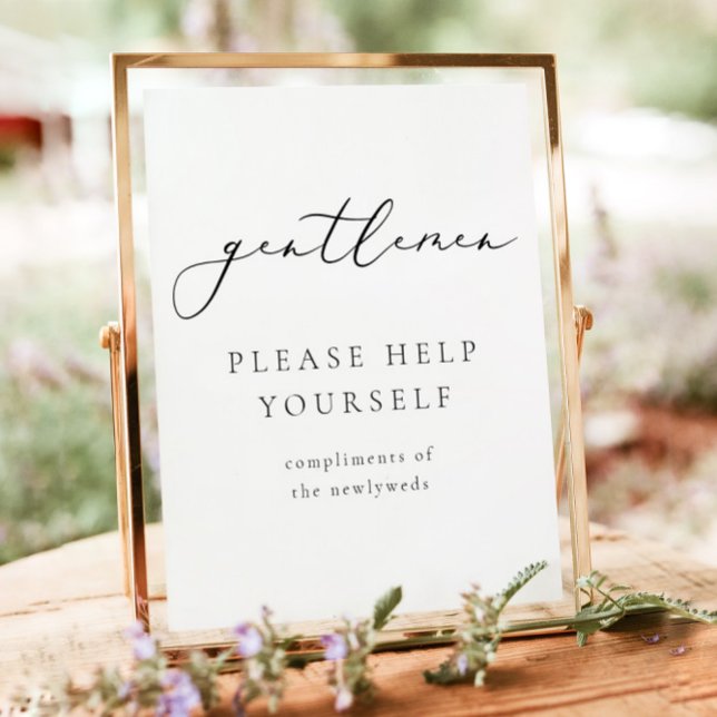 Affiche ÉVELYN Calligraphie Salle de bain pour hommes Toil (Créateur téléchargé)