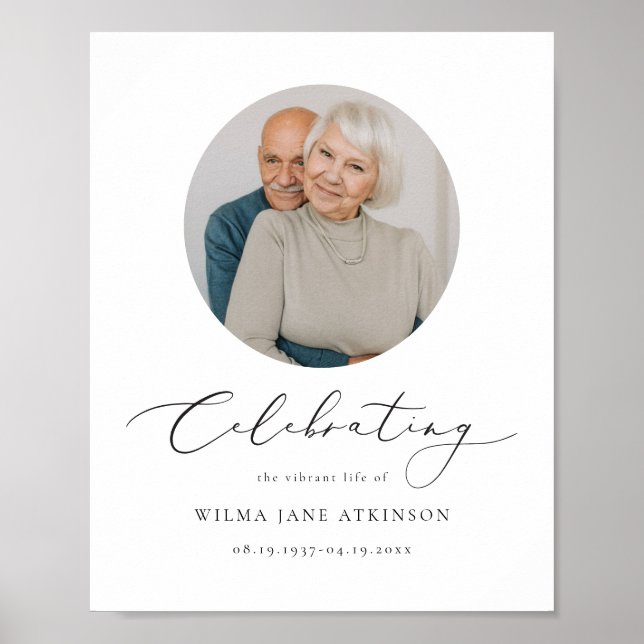 Affiche EVELYN Écriture Élégante de Bienvenue pour les Fun (Devant)