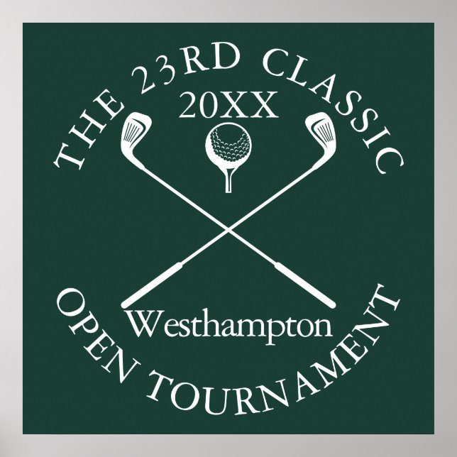 Affiche Événement Classique de Tournoi de Golf Panneau Ver (Devant)