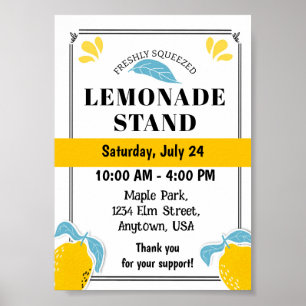 Affiche Événement du stand Lemonade