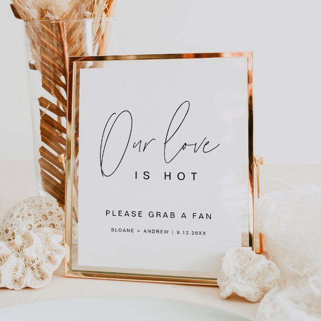 Affiche Éventail de mariage signé HARLOW Notre Amour Est C (Créateur téléchargé)