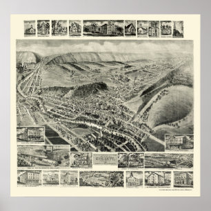 Affiche Everett, PA Carte panoramique - 1905