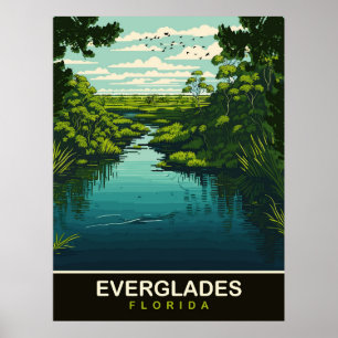 Affiche Everglades, Floride, Voyage