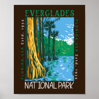 Everglades Parc National Floride Distressé Rétro