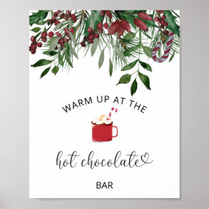 Affiche Evergreen Réchauffez-vous au bar au chocolat chaud