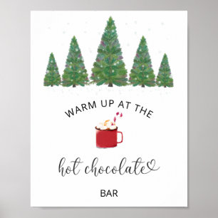 Affiche Evergreen Réchauffez-vous au bar au chocolat chaud