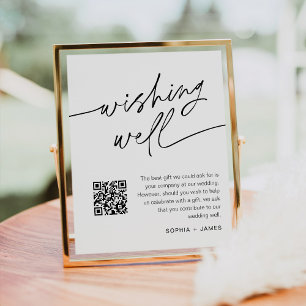 Affiche EVERLEIGH Mariage Souhaitant la Bienvenue Code QR