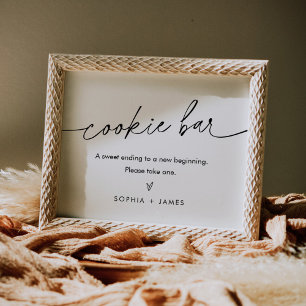 Affiche EVERLEIGH Minimalist Cookie Bar Wedding Favor Sign
