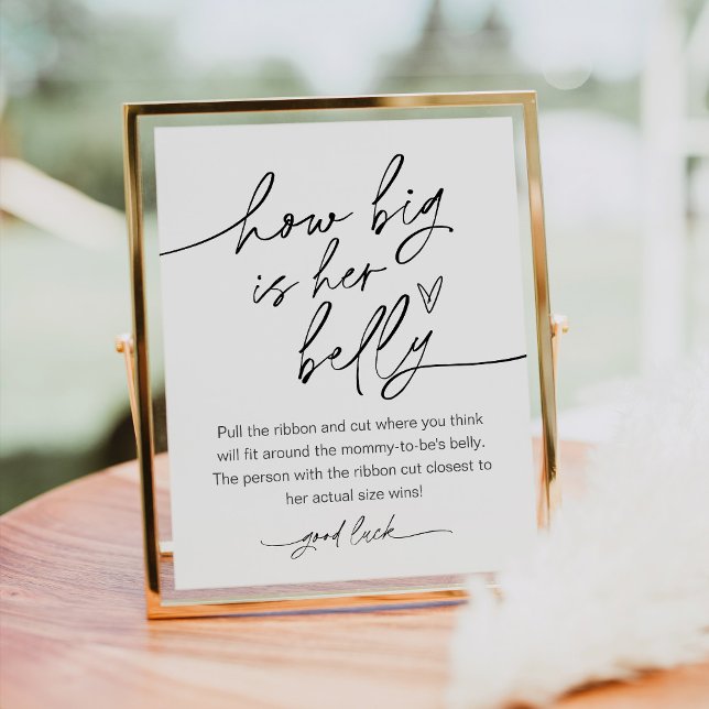 Affiche EVERLEIGH Quelle Est La Taille De Son Ventre Baby  (Créateur téléchargé)