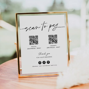 Affiche EVERLEIGH Scan to Pay Mobile Checkout Signer