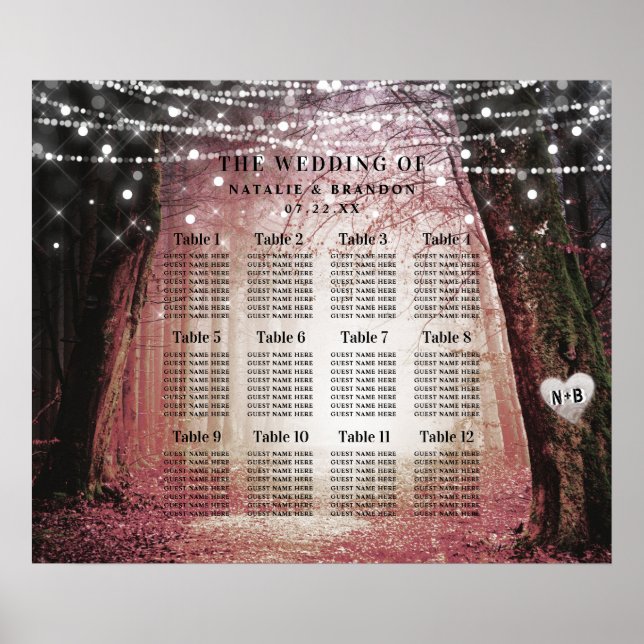 Affiche Evermore | Graphique de sièges de table de forêt e (Devant)