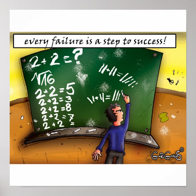 Affiche Every failure is a step to success (Devant)