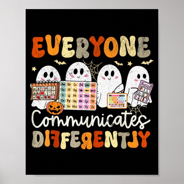 Affiche Everyone Communicates Differently Halloween Slp Sp (Devant)