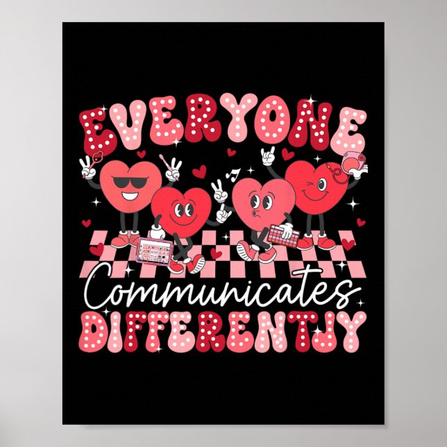 Affiche Everyone Communicates Differently Special Educatio (Devant)