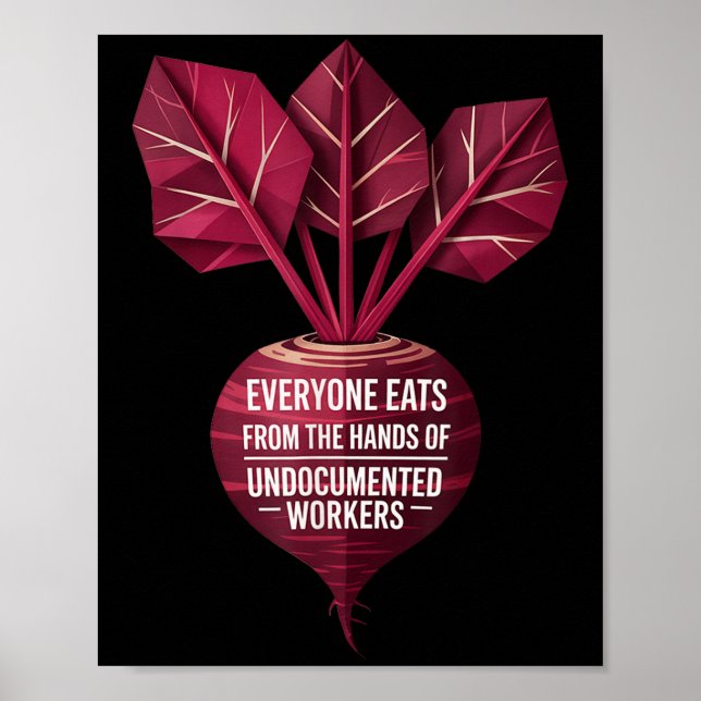 Affiche Everyone Eats From The Hands Of Undoented Workers  (Devant)
