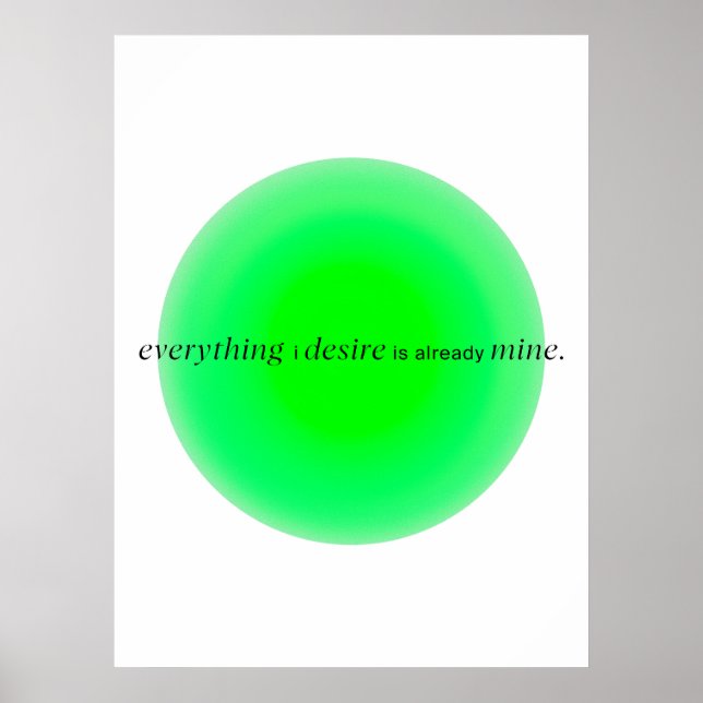Affiche Everything I desire is already mine (Devant)
