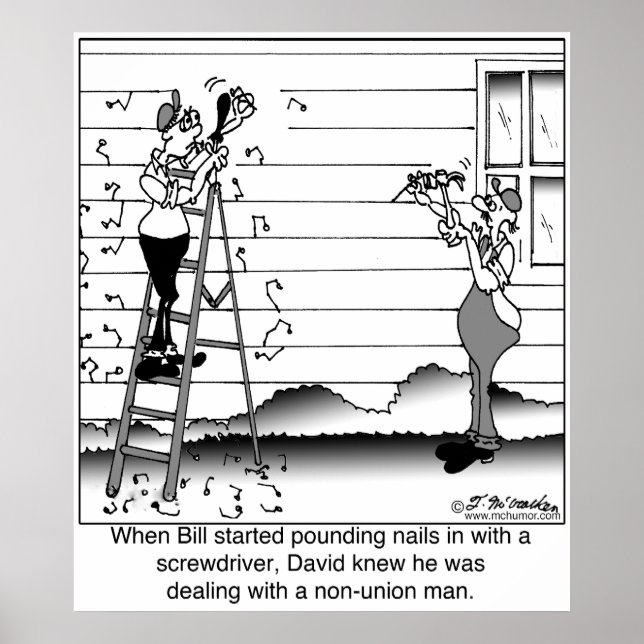 Affiche Évidemment, un homme non syndiqué (Devant)