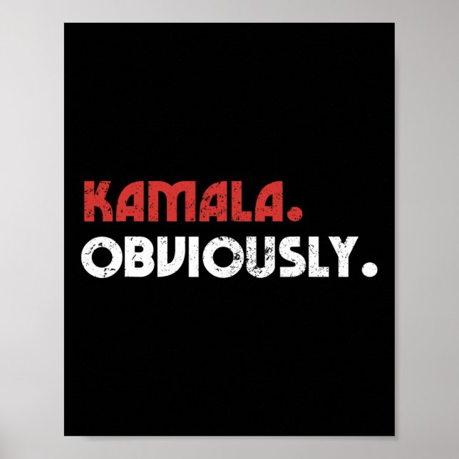 Affiche Évidemment Un Vote Pour Le Président Kamala Harris (Devant)