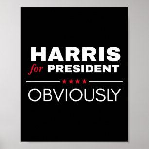 Affiche Évidemment Un Vote Pour Le Président Kamala Harris