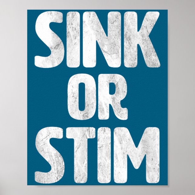 Affiche Évier mignon Stim Neurodivergent Normaliser l'auti (Devant)