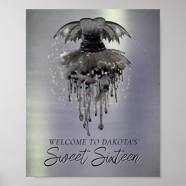 Affiche Evil Fairy Gown | Rocher noir gothique (Devant)