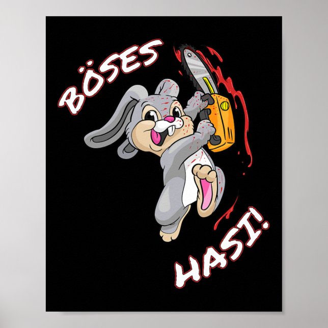 Affiche Evil Hasi Shirt Easter Bunny Halloween Carnival  (Devant)