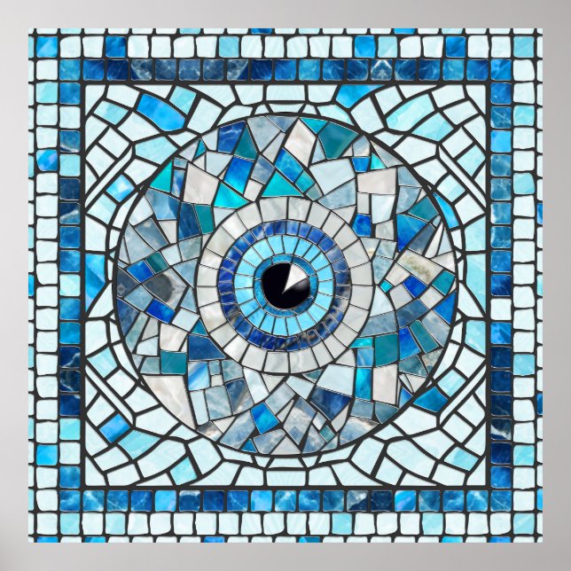 Affiche Evil Oeil Amulet Mosaic Art (Devant)