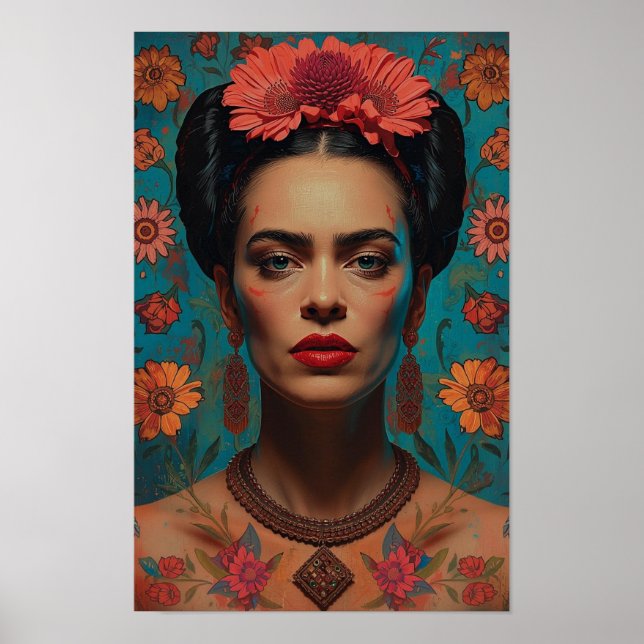 Affiche Evocative Surreal Portrait | Dark Expressive Art w (Devant)