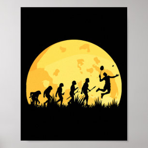 Affiche Evolution Badminton brillant Joueur Badminton Cade