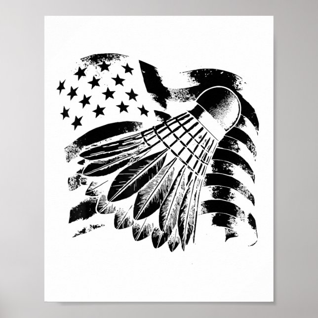 Affiche Evolution Badminton Player Shuttle Racket (Devant)