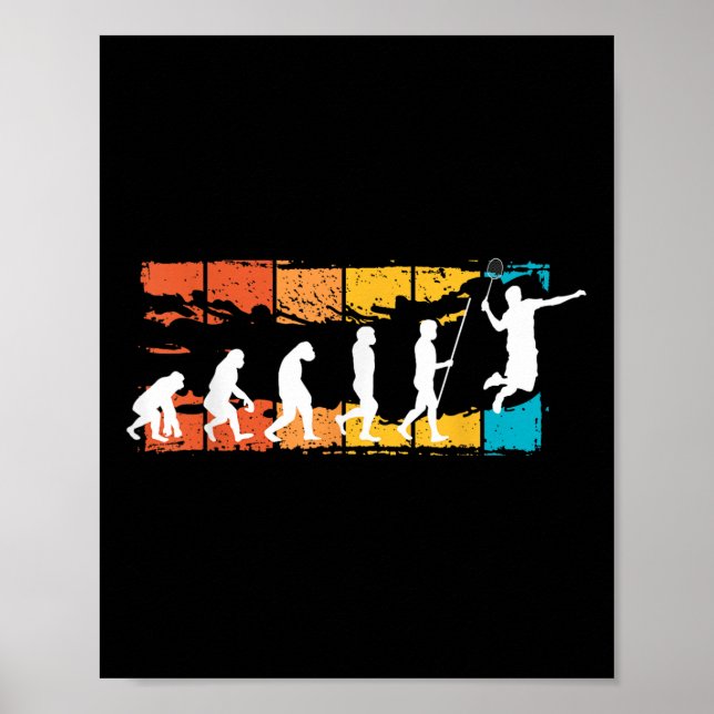 Affiche Evolution Badminton _ Shuttle _ Badminton Player G (Devant)